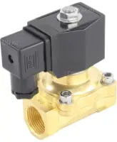 Клапан электромагнитный DN.ru VS200-ET-NC-24VDC 3/4″ Ду20 Ру7, соленоидный двухходовой, корпус - латунь, уплотнение - EPDM, резьбовой, нормально-закрытый, прямого действия, катушка - 24В