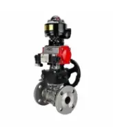 Кран шаровой DN.ru BV3131P(3pc)-FP-F-ISO-H Ду100 Ру16 полнопроходной, фланцевый, корпус - нержавеющая сталь 304, PTFE, 22х22, WDVF, с пневмоприводом PA-DA-105, пневмораспределителем 4M320-08 AC220V, БКВ APL-510N EX и ручным дублером MON3-700-T38-ISO