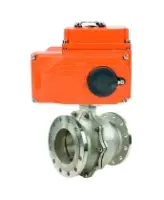 Кран шаровой DN.ru BV3232P(2pc)-FP-F-ISO-R Ду250 Ру16 полнопроходной двухходовой, нержавеющая сталь 316, фланцевый, уплотнение - PTFE, с электроприводом DN.ru QT-N-080EM-O1-220VAC-У1 HARK