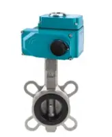 Затвор дисковый поворотный DN.ru WBV3232E-2W-Fb-H Ду250 Ру16, корпус -нержавеющая сталь 316L, диск - нержавеющая сталь 316L, уплотнение - EPDM, с электроприводом DN.ru QT-N-040EM-O1-380VAC-У1 380В HARK