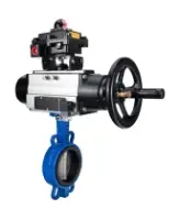 Затвор дисковый поворотный DN.ru WBV1132N-2W-Fb-H Ду125 Ру16, корпус - чугун GG25, диск - нержавеющая сталь 316L, уплотнение - NBR, с пневмоприводом DN.ru PA-DA-105-1 двойного действия, пневмораспределителем 4M310-08 AC220V, БКВ APL-410N EX