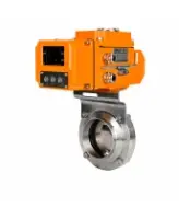 Затвор дисковый поворотный DN.ru WBV3131E-2W-W-H Ду50 Ру10 под приварку, корпус - пищевая нержавеющая сталь 304, уплотнение - EPDM, с электроприводом QT-N-005EM-B1-220VAC-У1 c датчиком обратной связи и входным управляющим сигналом 0-10В HARK