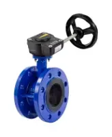 Затвор дисковый поворотный DN.ru WBV1331E-2W-F-H Ду125 Ру16 фланцевый, корпус - чугун GGG40, диск - нержавеющая сталь 304, уплотнение - EPDM, с редуктором DN.ru HAM RQN2-300Z-T37