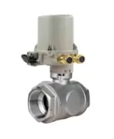 Кран шаровой DN.ru BV3232P(4pc)-SP-3WL-T-ISO-H WDVF Ду40 Ру63 стандартнопроходной, 3-ходовой L-тип, внутренняя резьба, корпус - нержавеющая сталь AISI 316, уплотнение - PTFE, с электроприводом ГЗ-ОФВ-80/21К 220В