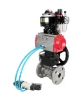 Кран шаровой DN.ru BV3131P(3pc)-FP-F-ISO-H Ду100 Ру16 полнопроходной трехсоставной, фланцевый, нерж.сталь 304, PTFE, 22х22, F10, WDVF, пн/привод PA-DA-105, пн/распределит 4V320-08 AC220V, БКВ APL-510N EX, ручн.дублер MON3-700-T38-ISO и БПВ AFC2000