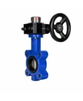 Затвор дисковый поворотный DN.ru WBV1616E-2W-Fb-H Ду100 Ру16 LUG межфланцевый, корпус - чугун QT450, диск - чугун QT450, уплотнение - EPDM, с редуктором HGB RQN1-180Z