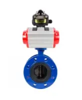 Затвор дисковый поворотный DN.ru WBV1331E-2W-F-H Ду125 Ру16 фланцевый, корпус - чугун GGG40, диск - нержавеющая сталь 304, уплотнение - EPDM, с пневмоприводом DN.ru PA-SA-160 и БКВ DN.ru APL-510N EX