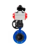 Затвор дисковый поворотный DN.ru WBV1331E-2W-F-H Ду200 Ру16 фланцевый, корпус - чугун GGG40, диск - нержавеющая сталь 304, уплотнение - EPDM, с пневмоприводом DN.ru PA-DA-140, БКВ DN.ru APL-210N и ручным дублером DN.ru MON4-1200-T54-ISO