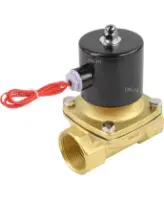 Клапан электромагнитный DN.ru VS100-ET-NC-220VAC 1 1/2″ Ду40 Ру10, соленоидный двухходовой, корпус - латунь, уплотнение - EPDM, резьбовой, нормально-закрытый, прямого действия, катушка - 220В