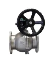 Кран шаровой DN.ru BV3232P(2pc)-FP-F-ISO-H Ду80 Ру16 полнопроходной двухходовой, нержавеющая сталь, фланцевый, уплотнение - PTFE, с ISO-фланцем и редуктором DN.ru HGB RQN2-320Z с индикатором положения