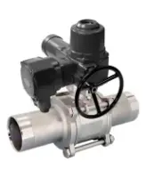 Кран шаровой DN.ru BV3232P(3pc)-FP-W-ISO-H LONG Ду65 Ру25 полнопроходной, корпус - нержавеющая сталь 316, уплотнение - PTFE, под приварку, с 1-оборотным электроприводом взрывозащищенным ГЗ-ОФВ-100/15 380В