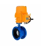 Затвор дисковый поворотный DN.ru WBV1331E-2W-F-H Ду125 Ру16 фланцевый, корпус - чугун GGG40, диск - нержавеющая сталь 304, уплотнение - EPDM, с электроприводом QT-EX-030M-O2-220VAC-У1 с моментной муфтой 220В