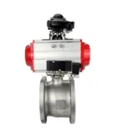 Кран шаровой DN.ru BV3232P-FP-Fb-ISO-H Ду15 Ру16, корпус - сталь 316, уплотнение - PTFE, полнопроходной, межфланцевый с пневмоприводом DN.ru PA-DA-052 двойного действия, пневмораспределителем 4M310-08 AC220V и БКВ APL-210N