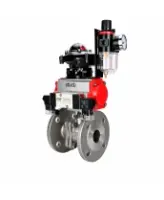 Кран шаровой DN.ru BV3232P(2pc)-FP-F-ISO-H Ду100 Ру16 полнопроходной фланцевый, корпус - нержавеющая сталь SS316, уплотнение - PTFE, с пневмоприводом PA-DA-105, пневмораспределителем 4M320-08 AC220V, БКВ APL-210N и БПВ AFC2000