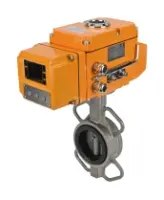 Затвор дисковый поворотный DN.ru WBV3232V-2W-Fb-H Ду100 Ру16, корпус - нержавеющая сталь 316L, диск - нержавеющая сталь 316L, уплотнение - Viton, с электроприводом DN.ru QT-N-010EM-B1-220VAC-У1 (0-10В) HARK