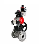 Кран шаровой DN.ru BV3131P(3pc)-FP-F-ISO-H Ду100 Ру16 полнопроходной, фланцевый, корпус - нерж.сталь 304, PTFE, 22х22, WDVF, с пневмоприводом PA-DA-105, пн.распределителем 4M320-08 AC220V, БКВ APL-210N, ручным дублером MON3-700-T38-ISO и БПВ AFC2000