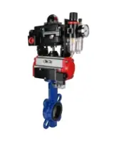 Затвор дисковый поворотный DN.ru WBV1432E-2W-Fb-H Ду125 Ру16, корпус - чугун GGG50, диск - нержавеющая сталь 316L, уплотнение - EPDM, с пневмоприводом PA-DA-083 двойного действия, пневмораспределителем 4M310-08 DC24V, БКВ APL-410N EX, БПВ AFC2000