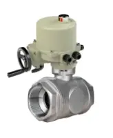 Кран шаровой DN.ru BV3232P(4pc)-SP-3WL-T-ISO-H WDVF Ду65 Ру40 стандартнопроходной, 3-ходовой L-тип, внутренняя резьба, корпус - нержавеющая сталь AISI 316, уплотнение - PTFE, с электроприводом ГЗ-ОФ-200/14М 220В