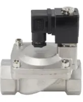 Клапан электромагнитный DN.ru VS431-ET-NC-24VAC 1 1/4″ Ду32 Ру16 пилотного действия двухходовой, корпус - сталь нержавеющая 304, присоединение - внутренняя резьба, уплотнение - EPDM, нормально-закрытый, катушка - 24В AC
