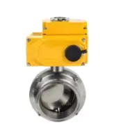 Затвор дисковый поворотный кламповый DN.ru WBV3131S-2W-C-H Ду80 Ру10 корпус - пищевая нержавеющая сталь 304, уплотнение – Silicon, с четвертьоборотным электроприводом DN.ru QT-N-005EM-O1-220VAC-У1 220В