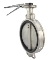 Затвор дисковый поворотный DN.ru WBV3232E-2W-Fb-H Ду200 Ру16 межфланцевый, корпус - нержавеющая сталь 316L, диск - нержавеющая сталь 316L, уплотнение - EPDM, с рукояткой, квадрат 17х17, F10