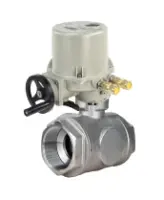 Кран шаровой DN.ru BV3232P(4pc)-SP-3WL-T-ISO-H WDVF Ду65 Ру40 стандартнопроходной, 3-ходовой L-тип, внутренняя резьба, корпус - нержавеющая сталь AISI 316, уплотнение - PTFE, с электроприводом ГЗ-ОФВ-200/14М 220В