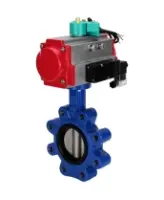 Затвор дисковый поворотный DN.ru WBV1631N-2W-Fb-H Ду150 Ру16 LUG корпус - чугун QT450, диск - нержавеющая сталь 304, уплотнение - NBR, с пневмоприводом PA-DA-105, пневмораспределителем 4M310-08 AC220V и магнитным переключателем ALS200D