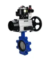 Затвор дисковый поворотный DN.ru WBV1631N-2W-Fb-H Ду150 Ру16 LUG корпус - чугун QT450, диск - нержавеющая сталь 304, уплотнение - NBR, с пневмоприводом PA-DA-105-1, пневмораспределителем 4M310-08 DC24V, БКВ APL-510N EX и БПВ AFC2000