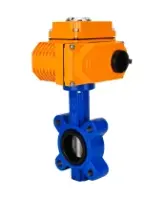 Затвор дисковый поворотный DN.ru WBV1616E-2W-Fb-H LUG Ду50 Ру16 межфланцевый, корпус - чугун QT450, диск - чугун QT450, уплотнение - EPDM, с электроприводом DN.ru QT-N-003EM-O1-220VAC-У1 HARK