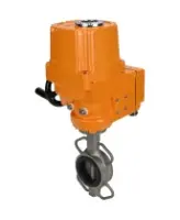Затвор дисковый поворотный DN.ru WBV3232V-2W-Fb-H Ду100 Ру16, корпус - нержавеющая сталь 316L, диск - нержавеющая сталь 316L, уплотнение - Viton, с электроприводом DN.ru QT-EX-010EM-O2-220VAC-У1 220В