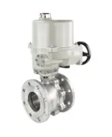 Кран шаровой DN.ru BV3232P(2pc)-FP-F-ISO-H Ду80 Ру16 полнопроходной двухходовой, нержавеющая сталь 316, фланцевый, уплотнение - PTFE, с электроприводом ГЗ-ОФВ-110/11М 220В