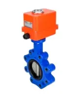 Затвор дисковый поворотный DN.ru WBV1631E-2W-Fb-H Ду50 Ру16 LUG корпус - чугун QT450, диск - нержавеющая сталь 304, уплотнение - EPDM, межфланцевый, с электроприводом DN.ru QT-N-003EM-O1-220VAC-У1 MINI 220В