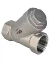 Клапан обратный DN.ru VCSY3232P-T 1/4″ Ду8 Ру40 Y-образный, резьбовой, пружинный, корпус - нержавеющая сталь 316, диск - нержавеющая сталь 316, уплотнение - PTFE