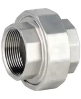 Соединение разъемное (американка) DN.ru А-304-ВР-ВР-PTFE 1 1/2″ Ду40 Ру20 с уплотнением под гайкой по плоскости, корпус - нержавеющая сталь AISI 304, присоединение - внутренняя/внутренняя резьба, тип резьбы - BSPP