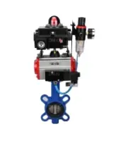 Затвор дисковый поворотный DN.ru WBV1413E-2W-Fb-H Ду40 Ру16, корпус - чугун GGG50, диск - чугун GGG40, уплотнение - EPDM, с пневмоприводом DN.ru PA-DA-052 двойного действия, пневмораспределителем 4M310-08 AC220V, БКВ APL-410N EX, БПВ AFC2000