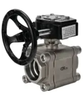 Кран шаровой DN.ru BV3232P(3pc)-FP-SW-ISO-H Ду100 Ру63 полнопроходной, корпус - нержавеющая сталь SS316, под приварку, с редуктором RDN RQN5-500Z-T30