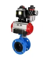 Затвор дисковый поворотный DN.ru WBV1313E-2W-F-H Ду100 Ру16 фланцевый, корпус - чугун GGG40, диск - чугун GGG40, EPDM, с пневмоприводом DN.ru PA-DA-105, пневмораспределителем DN.ru 4M310-08 AC220V, БКВ DN.ru APL-510N EX и БПВ DN.ru AFC2000