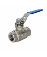 Кран шаровой DN.ru BV3232P(2pc)-FP-T-H Ду10 Ру63 ZGY полнопроходной двухходовой, нержавеющая сталь CF8М/AISI 316, внутренняя резьба, уплотнение - PTFE, ручка-рычаг