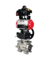 Кран шаровой DN.ru BV3232P(3pc)-FP-SW-ISO-H Ду65 Ру63 полнопроходной, корпус - нержавеющая сталь SS316, под приварку, с пневмоприводом PA-DA-105, пневмораспределителем 4M310-08 AC220V, БКВ APL-410N EX, ручным дублером MON2-450-T28-ISO