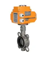 Затвор дисковый поворотный DN.ru WBV3131V-2W-Fb-H Ду125 Ру16 межфланцевый, корпус - нержавеющая сталь 304, диск - нержавеющая сталь 304, уплотнение - VITON, с электроприводом QT-N-015EM-O1-220VAC-У1 220В HARK
