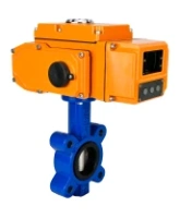 Затвор дисковый поворотный DN.ru WBV1616E-2W-Fb-H Ду125 Ру16 LUG корпус - чугун QT450, диск - чугун QT450, уплотнение - EPDM, межфланцевый, с электроприводом DN.ru QT-N-015EM-B1-220VAC-У1 HARK