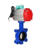 Затвор дисковый поворотный DN.ru WBV1616E-2W-Fb-H Ду50 Ру16 LUG межфланцевый, корпус - чугун QT450, диск - чугун QT450, уплотнение - EPDM, с пневмоприводом PA-SA-083 и магнитным переключателем ALS200D
