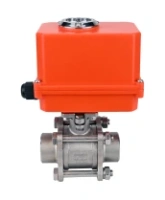 Кран шаровой DN.ru BV3232P(3pc)-FP-W-ISO-H WDVF Ду15 Ру63 полнопроходной, трехсоставной, корпус - нержавеющая сталь 316, уплотнение - PTFE, под приварку, с 1/4-оборотным электроприводом DN.ru QT-N-003EM-O1-220VAC-У1 MINI