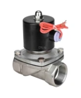 Клапан электромагнитный DN.ru VS131-ET-NC-220VAC 1 1/2″ Ду40 Ру10, соленоидный двухходовой, корпус - нержавеющая сталь 304, уплотнение - EPDM, резьбовой, нормально-закрытый, прямого действия, катушка - 220В
