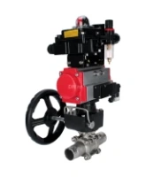 Кран шаровой DN.ru BV3232P(3pc)-FP-W-ISO-H LONG Ду65 Ру25 полнопроход., корпус - нерж.сталь 316, уплотнение - PTFE, под приварку, пн.привод PA-DA-083, пн.распределитель 4M310-08 AC220V, ручной дублер MON2-450-T28-ISO, БКВ APL-410N EX и БПВ AFC2000