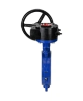 Затвор дисковый поворотный DN.ru WBV3434Pf-2W-Fb-R Ду300 Ру16 корпус - углеродистая сталь WCB, диск - углеродистая сталь WCB, футерованный PTFE, уплотнение - PTFE, межфланцевый, с редуктором