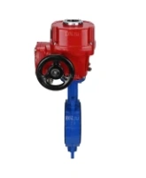Затвор дисковый поворотный DN.ru WBV1432N-2W-Fb-H Ду100 Ру16, корпус - чугун GGG50, диск - нержавеющая сталь 316L, уплотнение - NBR, с электроприводом DN.RU QT-EX-010M-O2-220VAC-У1