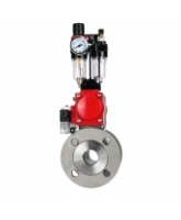 Кран шаровой DN.ru BV3232P(2pc)-FP-F-ISO-H Ду100 Ру16 полнопроходной фланцевый, корпус - нержавеющая сталь SS316, уплотнение - PTFE, с пневмоприводом PA-DA-105, пневмораспределителем 4M320-08 AC220V и БПВ AFC2000