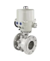 Кран шаровой DN.ru BV3232P(2pc)-FP-F-ISO-H Ду80 Ру16 полнопроходной двухходовой, нержавеющая сталь 316, фланцевый, уплотнение - PTFE, с электроприводом ГЗ-ОФВ-110/11М 220В