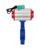 Затвор дисковый поворотный DN.ru WBV1631N-2W-Fb-H Ду150 Ру16 LUG корпус - чугун QT450, диск - нержавеющая сталь 304, уплотнение - NBR, с пневмоприводом PA-DA-105, пневмораспределителем 4M310-08 AC220V и магнитным переключателем ALS200D